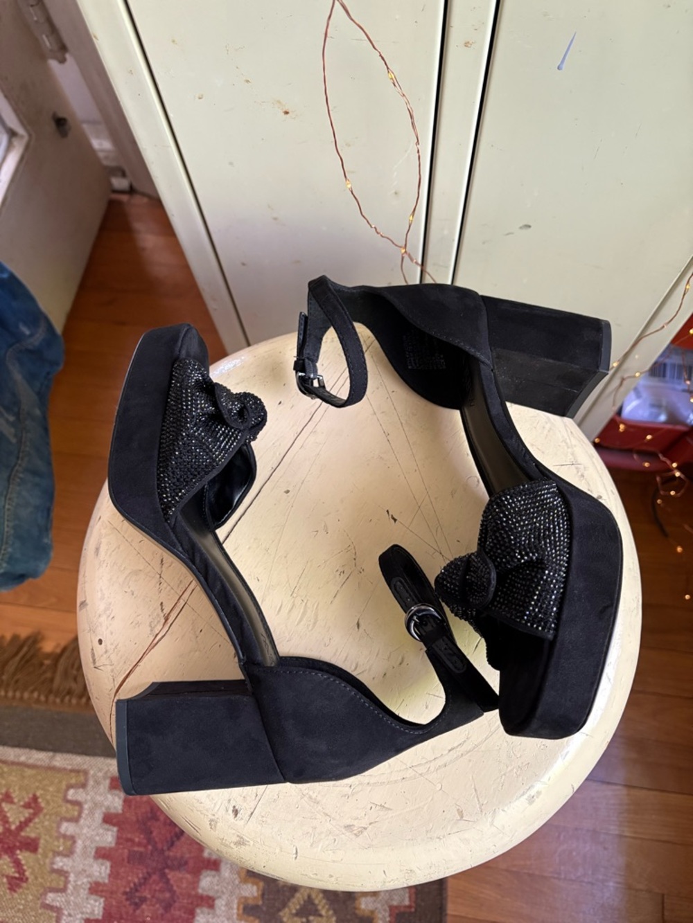 J.Crew Rhinestone Bow Platform  Heels - Picture 3 of 16